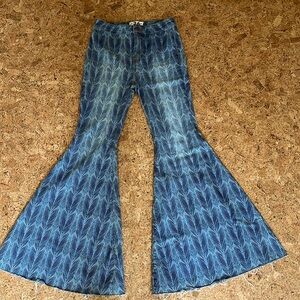 Free People Float On Flares Size 26 Lost at Sea print